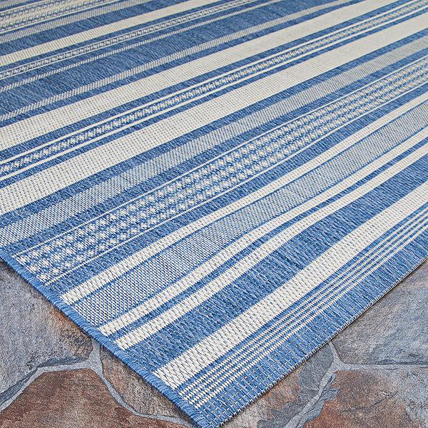 Plow & Hearth Veranda Striped Indoor/Outdoor Polypropylene Runner 2'3" X11'9"