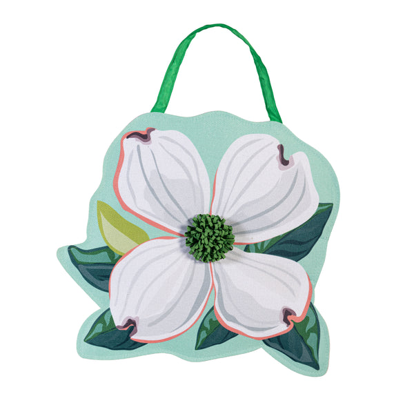 Plow & Hearth Vibrant Pansies & Dogwood Blossom Door Decor