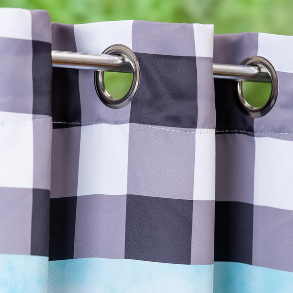 Plow & Hearth Vibrant Suede Outdoor Curtains Set Of 2