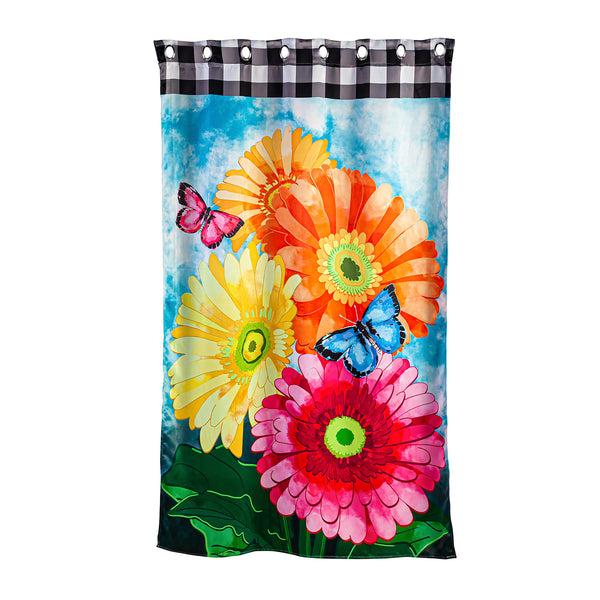 Plow & Hearth Vibrant Suede Outdoor Curtains Set Of 2