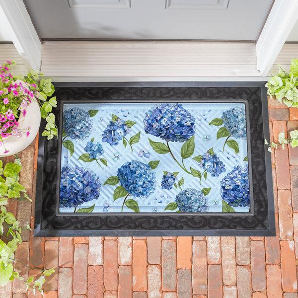 plow & hearth Vivastyle Embossed Mat Hydrangea Haven Bright