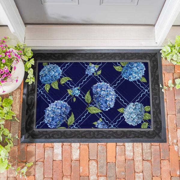 plow & hearth Vivastyle Embossed Mat Hydrangea Haven Lattice