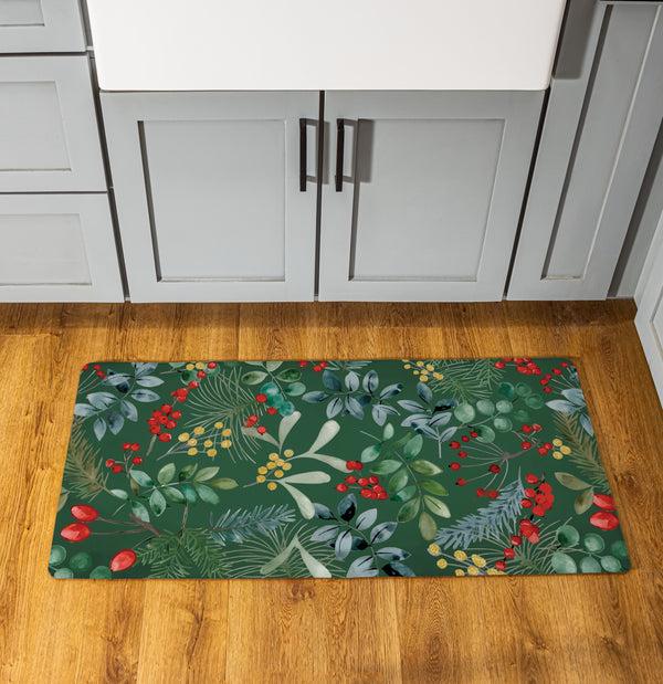 plow & hearth VivaStyle Festive Foliage Anti-Fatigue Mat 40"x20”