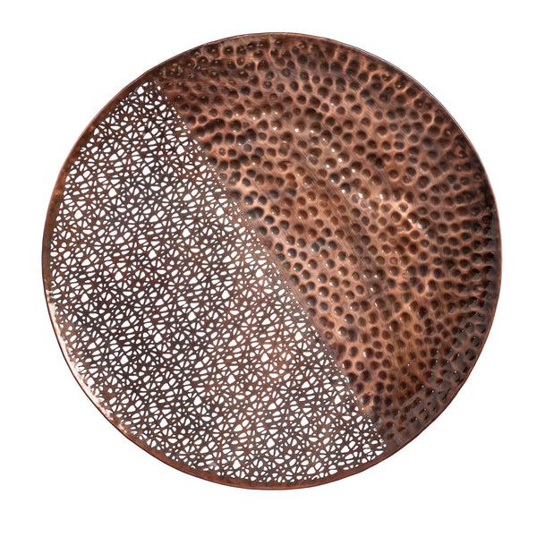 Plow & Hearth VivaStyle Indoor Wall Décor Metal Hammered Round Circles Set Of 4