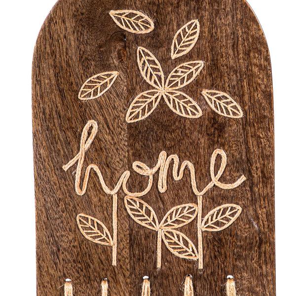 Plow & Hearth VivaStyle Indoor Wall Décor Wood Mango Wood With Jute Wall Sign 23" H