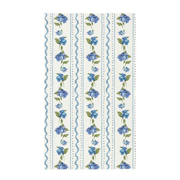 Plow & Hearth VivaStyle Kitchen Towel Quick Dry Waffle Weave Double-Sided Hydrangea 30"L X 18"W