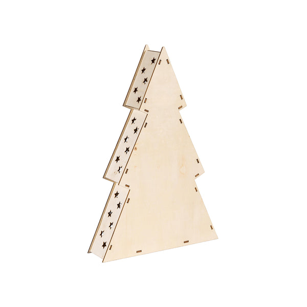 Plow & Hearth VivaStyle LED Table Decor LED Wood Table Decor Tree 14.5"H