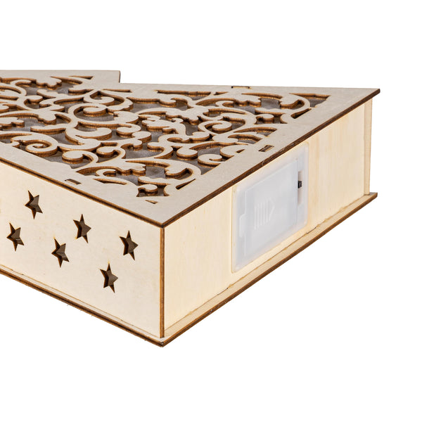 Plow & Hearth VivaStyle LED Table Decor LED Wood Table Decor Tree 14.5"H