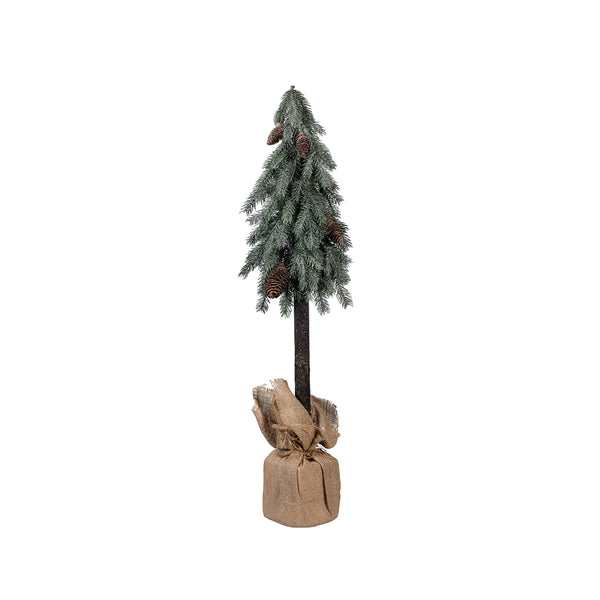 Plow & Hearth VivaStyle Playful Poinsettia Tree Indoor/Outdoor Artificial Pine Tree In Burlap Sack Set Of 2