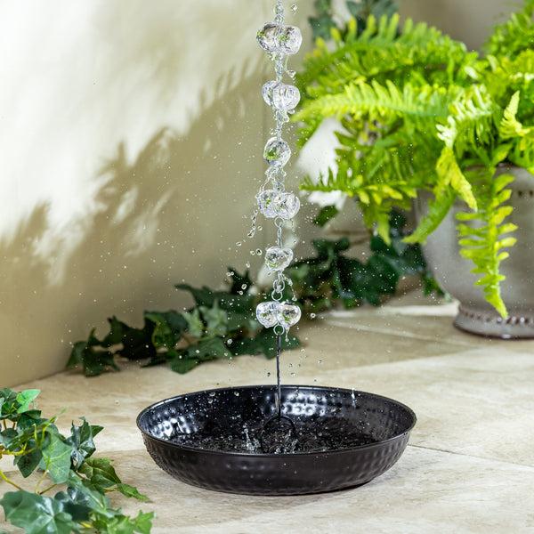 plow & hearth VivaStyle Rain Chain Glass Pebble Rain Chain 70" H