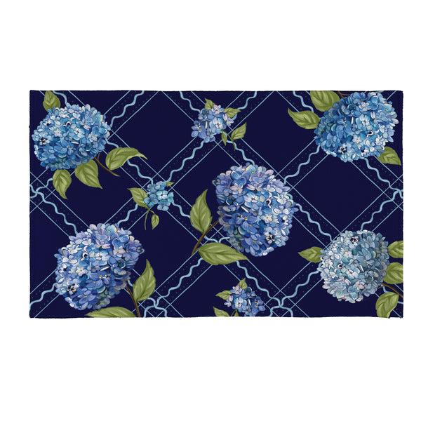 plow & hearth VivaStyle Washable Mat 24"Lx36"H Hydrangea Haven