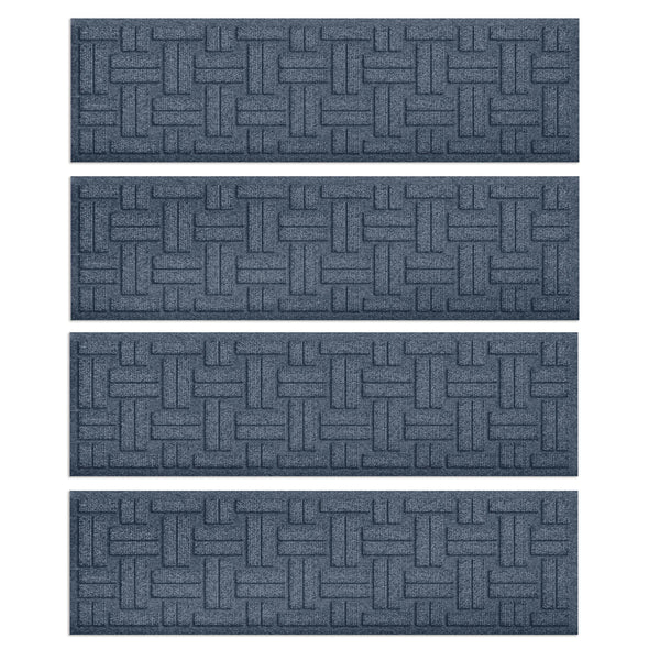 Plow & Hearth Waterhog Basket Weave Stair Tread Mats Set Of 4
