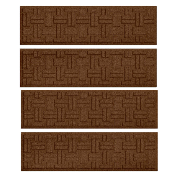 Plow & Hearth Waterhog Basket Weave Stair Tread Mats Set Of 4
