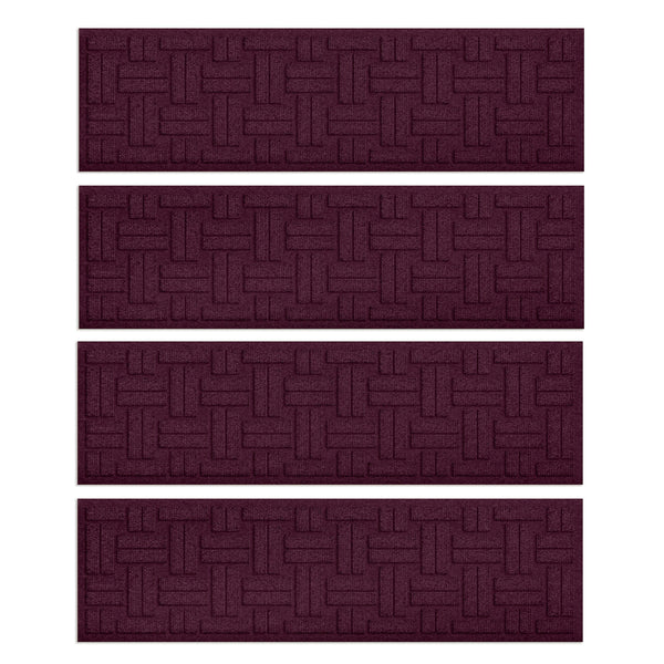 plow & hearth Waterhog Basket Weave Stair Tread Mats Set of 4