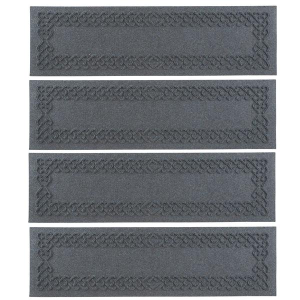 Plow & Hearth Waterhog Cable Weave Stair Tread Mats Set Of 4