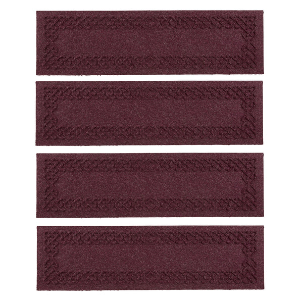 plow & hearth Waterhog Cable Weave Stair Tread Mats Set of 4