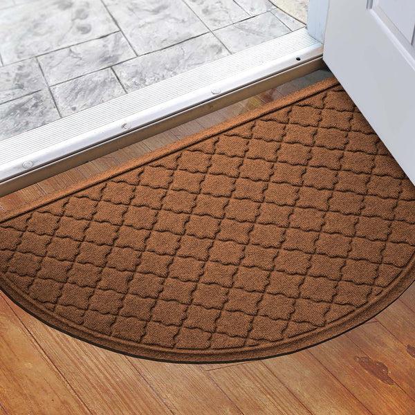 Plow & Hearth WaterHog Cordova 24"x39" Half Round Indoor Outdoor Doormat