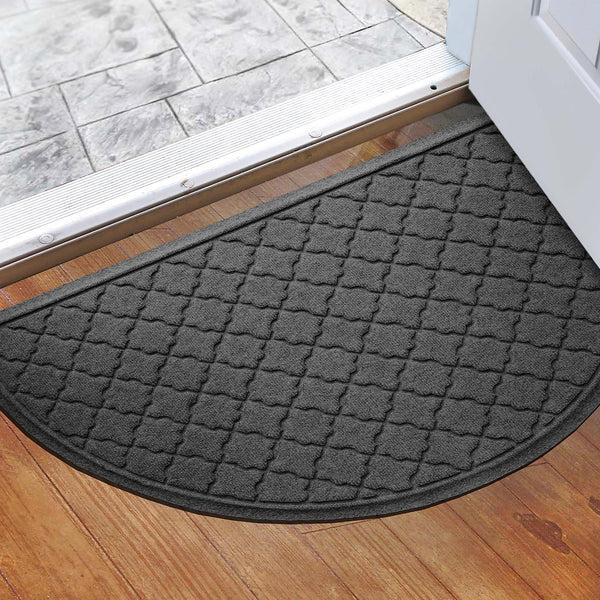 Plow & Hearth WaterHog Cordova 24"x39" Half Round Indoor Outdoor Doormat