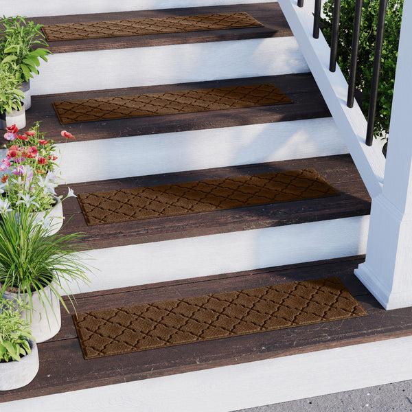 Plow & Hearth WaterHog Cordova 8.5"x30" Indoor Outdoor Stair Treads Set Of 4