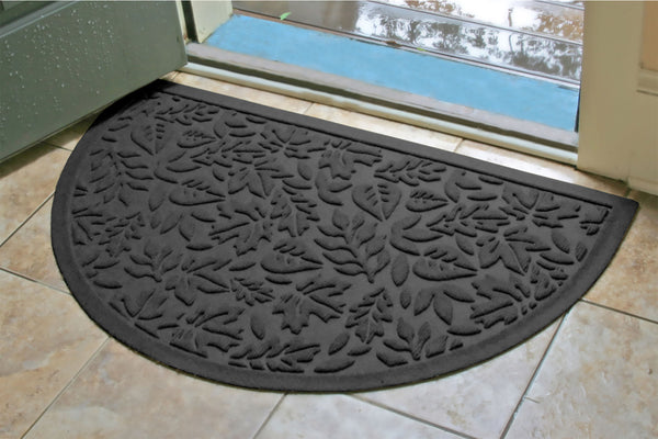 Plow & Hearth WaterHog Fall Day Indoor/Outdoor Half Round Door Mat 24"x39"