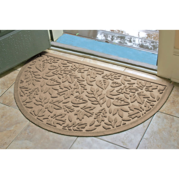 plow & hearth WaterHog Fall Day Indoor/Outdoor Half Round Door Mat 24"x39"