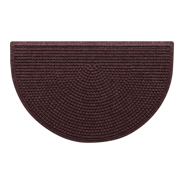 plow & hearth Waterhog Indoor/Outdoor Cubes Half-Round Doormat 24" x 39"