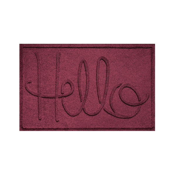 plow & hearth Waterhog Indoor/Outdoor Hello Doormat 2' x 3'