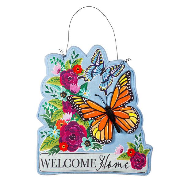 Plow & Hearth Welcome Home Butterflies Estate Door Décor