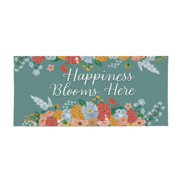 Plow & Hearth What She Shed Birds Flocked Coir Sassafras Switch Mat 22"x10"
