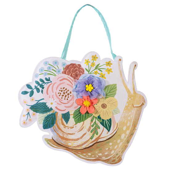 Plow & Hearth What She Shed Blooming Snail Door Decor