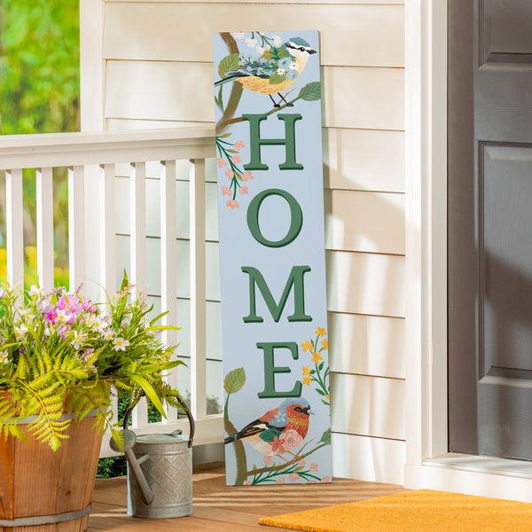 plow & hearth What She Shed Garden Decor Porch Leaner "HOME" 10.75" L x 46" H