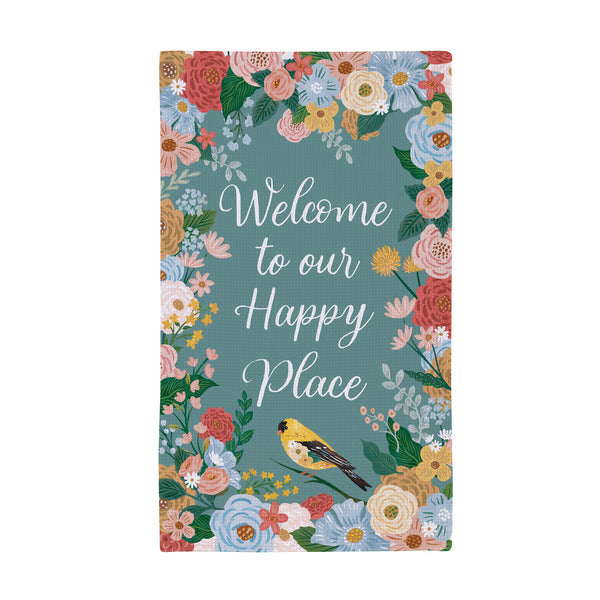 Plow & Hearth What She Shed Kitchen Towel Quick Dry Waffle Weave Double-Sided Home 30"L X 18"W