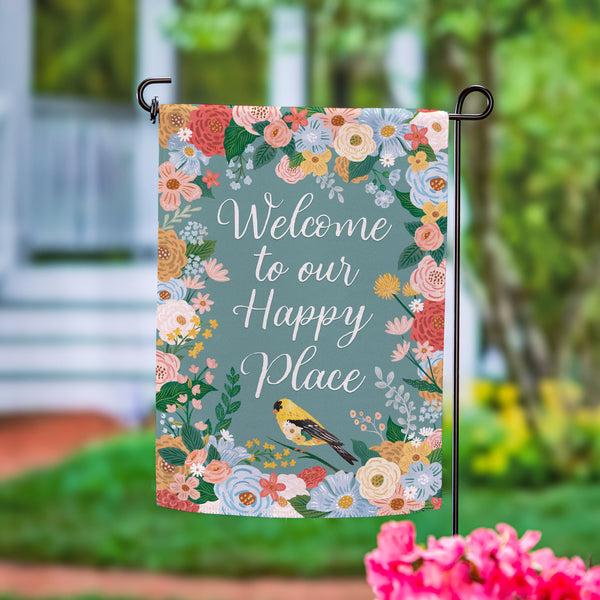 plow & hearth What She Shed Sentimental Suede Garden Flag