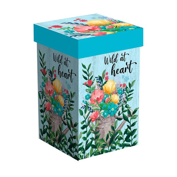 Plow & Hearth Wild At Heart Watering Can Ceramic Perfect Cup 17oz Gift Box