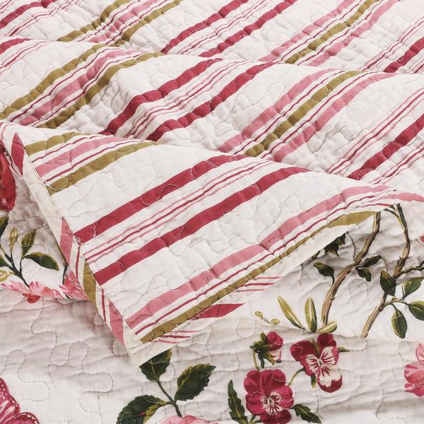 Plow & Hearth Wild Bouquet Cotton Quilted Bedding Set Full/Queen