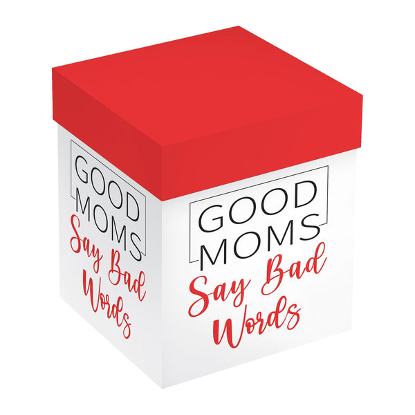 Plow & Hearth Wine Glass Stemless Glass Good Moms 17oz Gift Box