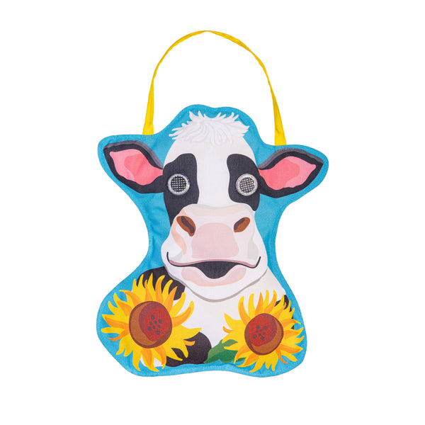 Plow & Hearth Winky Blinky Welcome Y'all Cow LED Door Decor