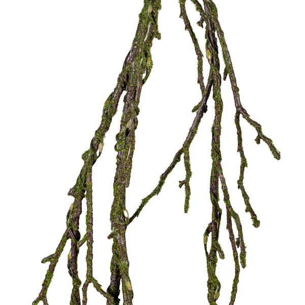 Plow & Hearth Winter Grove Garland Mossy LED Artificial 72"L