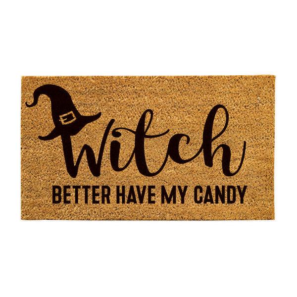 Plow & Hearth Witch Better Have My Candy Coir Doormat 28"x16"