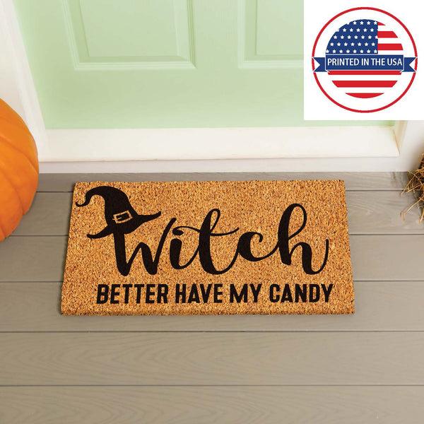 Plow & Hearth Witch Better Have My Candy Coir Doormat 28"x16"