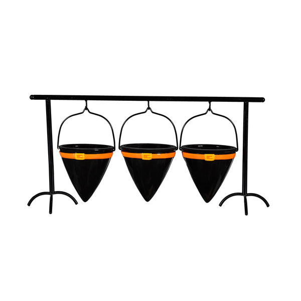 Plow & Hearth Witch Hat Ceramic Dish With Metal Holder Set 19"L