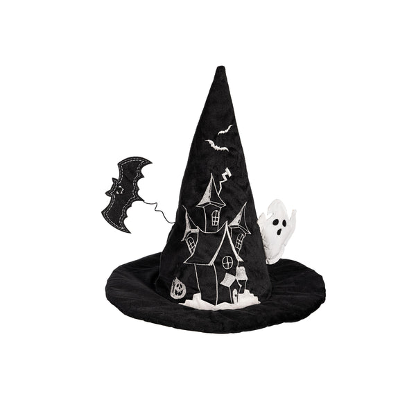 Plow & Hearth Witch Hat LED Fabric Table Décor 13.75"H