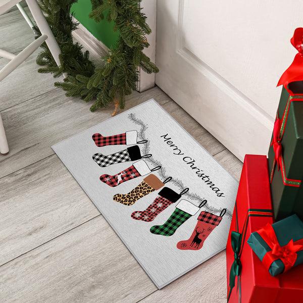 plow & hearth Wonderland Stockings Polyester Area Rug