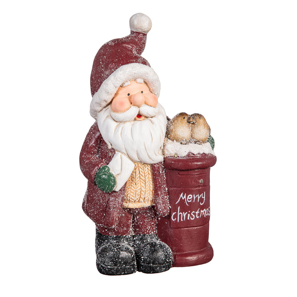 Plow & Hearth Woodland Storybook Letters To Santa LED Garden Statue