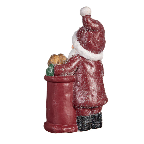 Plow & Hearth Woodland Storybook Letters To Santa LED Garden Statue
