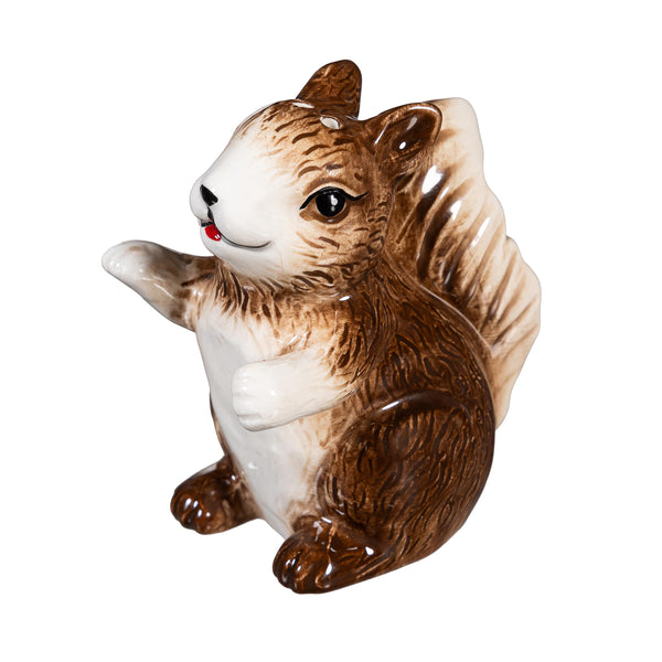 Plow & Hearth Woodland Storybook Salt & Pepper Shakers Ceramic Squirrel With Acorn Set Of 2