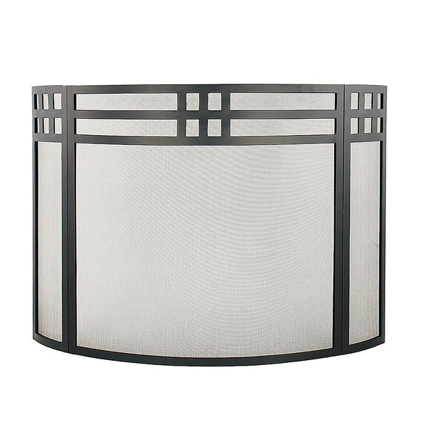 plow & hearth Wrought Iron Mission Style Folding Fireplace Screen