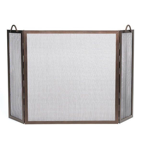 plow & hearth Wrought Iron Twisted Rope Folding Fireplace Screen