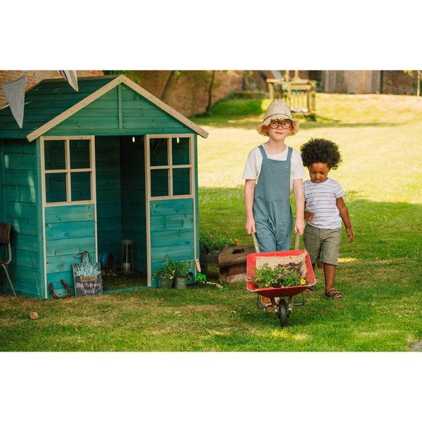 Garden Hut Wooden Playhouse In Teal