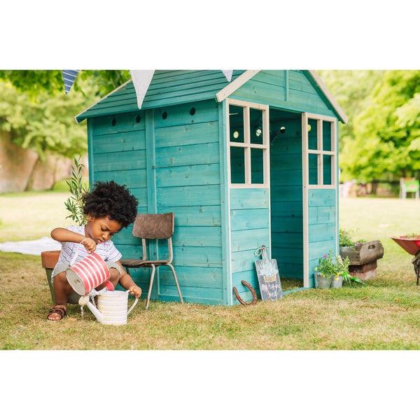 Garden Hut Wooden Playhouse In Teal